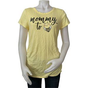 Women’s T Shirt C’est la vie Mommy To Maternity Short Sleeve Yellow Size L